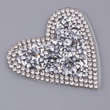 Max Neckline Trim Rhinestone Crystal Iron on Hotfix Transfer Decal Silver A