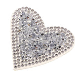 Max Neckline Trim Rhinestone Crystal Iron on Hotfix Transfer Decal Silver A