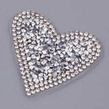 Max Neckline Trim Rhinestone Crystal Iron on Hotfix Transfer Decal Silver A