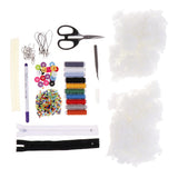 Max Maxb 20 Sheets Non Woven Fabric with Sewing Kits Zippers Tweezers Handmade Crafts
