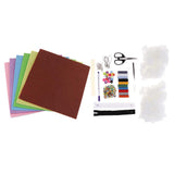 Max Maxb 20 Sheets Non Woven Fabric with Sewing Kits Zippers Tweezers Handmade Crafts