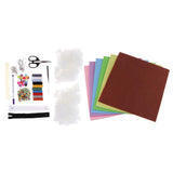 Max Maxb 20 Sheets Non Woven Fabric with Sewing Kits Zippers Tweezers Handmade Crafts