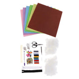 Max Maxb 20 Sheets Non Woven Fabric with Sewing Kits Zippers Tweezers Handmade Crafts