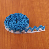 Max 1 Piece Lace Trim Edge Fringe Bias Tape for Sewing Accessories Light Blue