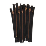 Max 10 Pieces Resin Coil Zipper Closed End Zipper for Sewing Supplies Black