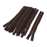 Max 10 Pieces Resin Coil Zipper Closed End Zipper for Sewing Supplies Brown