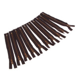 Max 10 Pieces Resin Coil Zipper Closed End Zipper for Sewing Supplies Brown