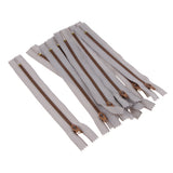 Max 10 Pieces Resin Coil Zipper Closed End Zipper for Sewing Supplies Light Gray