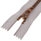 Max 10 Pieces Resin Coil Zipper Closed End Zipper for Sewing Supplies Light Gray