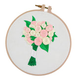 Max Flower Cross Stitch Stamped Embroidery Kit with Pattern Needlework Kit EC001