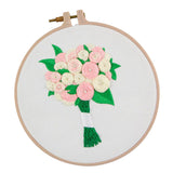 Max Flower Cross Stitch Stamped Embroidery Kit with Pattern Needlework Kit EC001