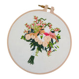Max Flower Cross Stitch Stamped Embroidery Kit with Pattern Needlework Kit EC008