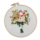 Max Flower Cross Stitch Stamped Embroidery Kit with Pattern Needlework Kit EC008