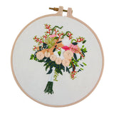 Max Flower Cross Stitch Stamped Embroidery Kit with Pattern Needlework Kit EC008
