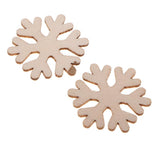 Maxbell 100 Pieces/Pack Wooden Snowflake Embellishments DIY Scrapbooking Crafts