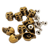 Maxbell Fashion Skull Head Rivet Studs Buttons Pack of 10 Rapid Studs Rivets for Bags Belts Clothing Leather Crafts