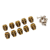 Maxbell Fashion Skull Head Rivet Studs Buttons Pack of 10 Rapid Studs Rivets for Bags Belts Clothing Leather Crafts