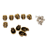 Maxbell Fashion Skull Head Rivet Studs Buttons Pack of 10 Rapid Studs Rivets for Bags Belts Clothing Leather Crafts