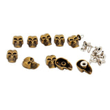 Maxbell Fashion Skull Head Rivet Studs Buttons Pack of 10 Rapid Studs Rivets for Bags Belts Clothing Leather Crafts