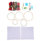 Maxbell 104Pcs Full Range of Embroidery Starter Kit Cross Stitch Tool Thread Hoop