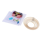 Maxbell 104Pcs Full Range of Embroidery Starter Kit Cross Stitch Tool Thread Hoop