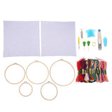 Maxbell 104Pcs Full Range of Embroidery Starter Kit Cross Stitch Tool Thread Hoop