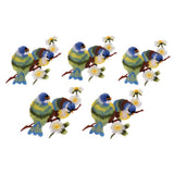 Max 5 Pieces Bird-shaped Embroidery Patch Stickers Sewing Crafts Accessories  A3