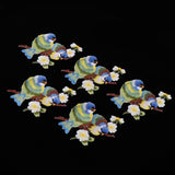 Max 5 Pieces Bird-shaped Embroidery Patch Stickers Sewing Crafts Accessories  A3