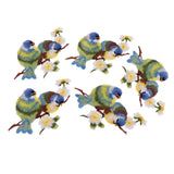 Max 5 Pieces Bird-shaped Embroidery Patch Stickers Sewing Crafts Accessories  A3