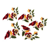 Max 5 Pieces Bird-shaped Embroidery Patch Stickers Sewing Crafts Accessories  A7