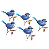 Max 5 Pieces Bird-shaped Embroidery Patch Stickers Sewing Crafts Accessories  A8