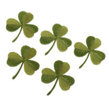 Maxbell Pack of 5 Embroidered Iron on Patches Badge Cloth Stickers Three Leaf Clover