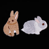 Max 10 Pieces/pack Embroidered Animal Patches Iron on Applique Badge Rabbit