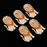 Max 5 Pieces/pack Embroidered Iron on Patches Animal Cloth Stickers DIY Lion