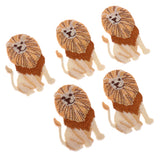 Max 5 Pieces/pack Embroidered Iron on Patches Animal Cloth Stickers DIY Lion