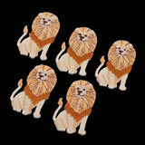 Max 5 Pieces/pack Embroidered Iron on Patches Animal Cloth Stickers DIY Lion