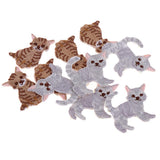 Max 10 Pieces/pack Embroidered Animal Patches Iron on Applique Badge Cat