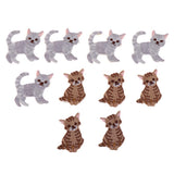 Max 10 Pieces/pack Embroidered Animal Patches Iron on Applique Badge Cat