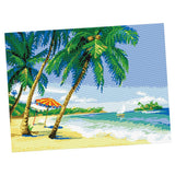 Maxbell 1 Set Stamped Cross Stitch Kits Material Package with Seaside Scenery