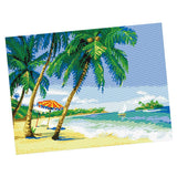 Maxbell 1 Set Stamped Cross Stitch Kits Material Package with Seaside Scenery