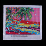 Maxbell 1 Set Stamped Cross Stitch Kits Material Package with Seaside Scenery