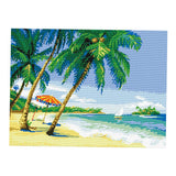 Maxbell 1 Set Stamped Cross Stitch Kits Material Package with Seaside Scenery