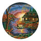 Maxbell Stamped Cross Stitch Kits 11 Count - Beautiful Sunset Pattern 59x59cm
