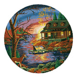 Maxbell Stamped Cross Stitch Kits 11 Count - Beautiful Sunset Pattern 59x59cm