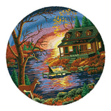 Maxbell Stamped Cross Stitch Kits 11 Count - Beautiful Sunset Pattern 59x59cm