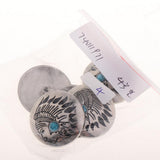 Max 30mm Fashion Metal Faux Turquoise Button Shank Button Handmade -5PCS Blue