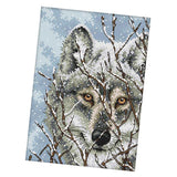 Max Stamped Cross Stitch Kits Embroidery Package - Snow Wolf 14CT 21x30cm