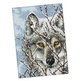 Max Stamped Cross Stitch Kits Embroidery Package - Snow Wolf 14CT 21x30cm