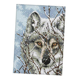 Max Stamped Cross Stitch Kits Embroidery Package - Snow Wolf 14CT 21x30cm