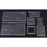 Max 8 Pieces Acrylic Wallet Stencil Template Set DIY Leather Wallet Purse